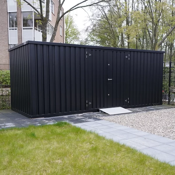Conteneur démontable noir 5 x 2 mètres