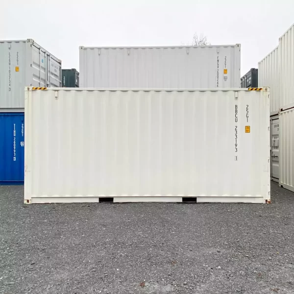 conteneur-blanc-premier-voyage Conteneurs High Cube 20 Pieds